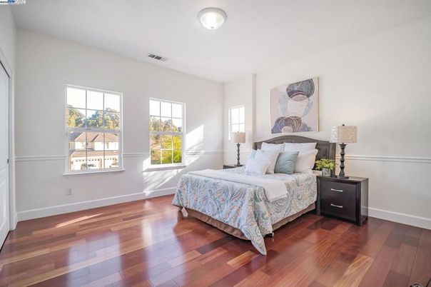 Bedroom, Interior, Wood Texture Flooring