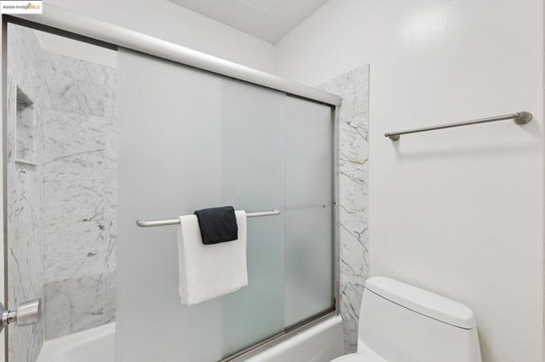 Bathroom, Glass Shower, Interior, Marble Walls