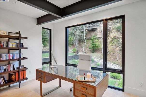Home Office, Interior, Wooden Beams, Wood Texture Flooring