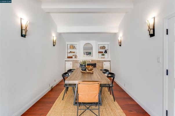 Dining room, Interior, Wood Texture Flooring