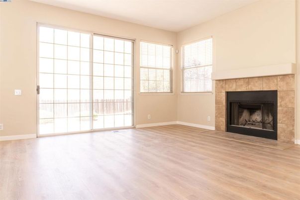 Empty room, Fireplace, Interior, Wood Texture Flooring
