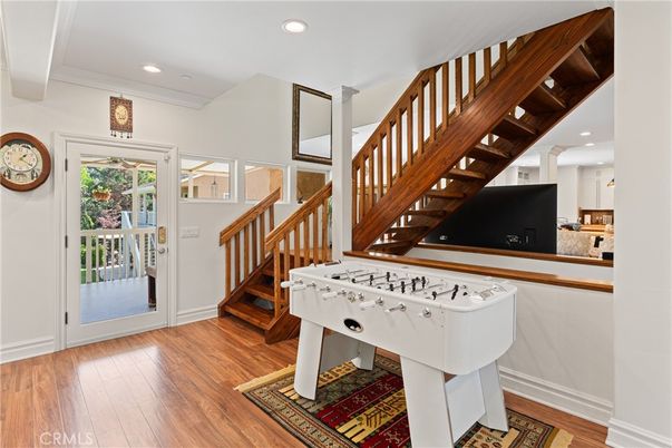 Game Room, Interior, Recessed Lighting, Wood Texture Flooring