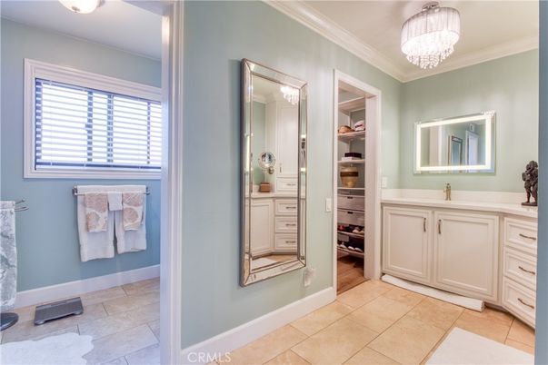 Bathroom, Chandelier, Interior