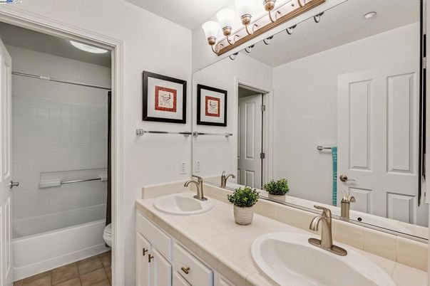 Bathroom, Dual Sink Vanities, Interior, Tile Countertops