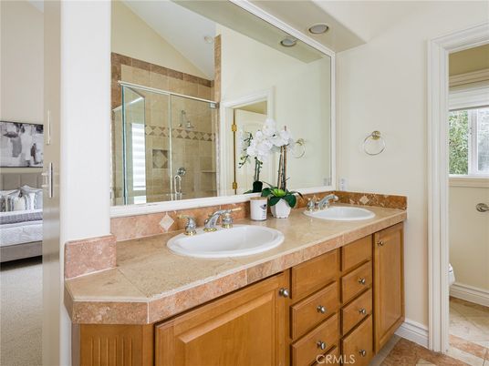Bathroom, Dual Sink Vanities, Glass Shower, Interior, Tile Countertops
