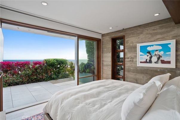 Bedroom, Interior, Recessed Lighting, Water, Wooden Walls
