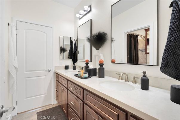 Bathroom, Dual Sink Vanities, Interior, Wood Texture Flooring