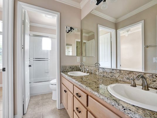Bathroom, Dual Sink Vanities, Glass Shower, Interior