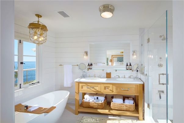 Bathroom, Dual Sink Vanities, Free Standing Baths, Glass Shower, Interior, Water