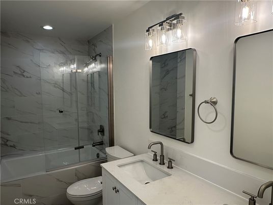 Bathroom, Glass Shower, Interior, Marble Walls, Recessed Lighting