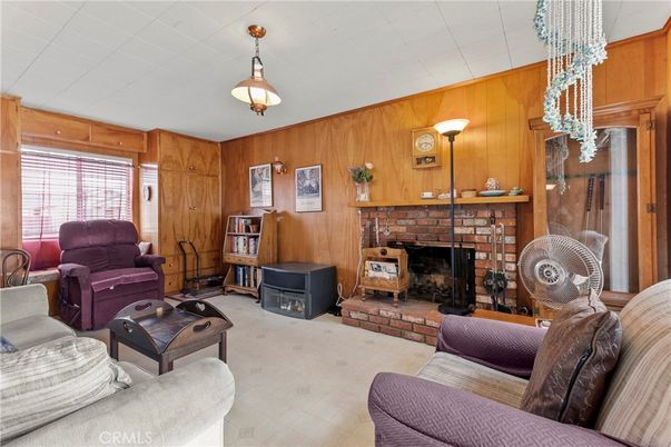 Fireplace, Interior, Pendant Lights, Wooden Walls