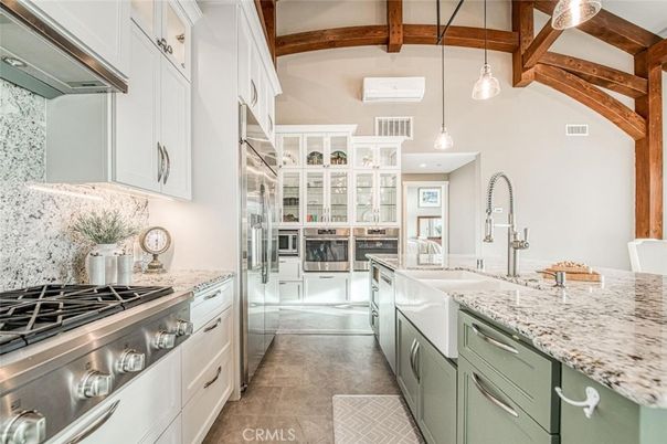 Interior, Kitchen, Pendant Lights, Wooden Beams