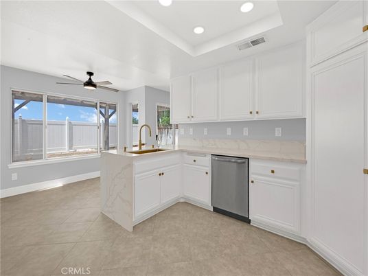 Interior, Kitchen, Marble Walls, Recessed Lighting