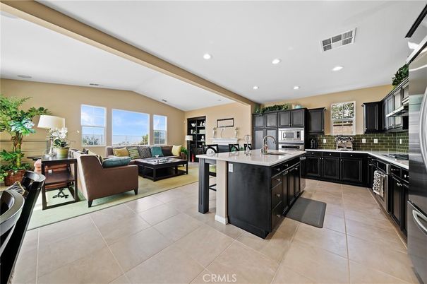 Interior, Kitchen, Living room, Recessed Lighting, Stainless Steel Appliances