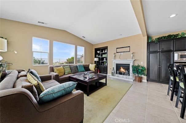 Fireplace, Interior, Living room, Recessed Lighting