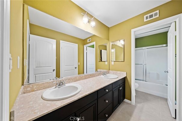Bathroom, Dual Sink Vanities, Glass Shower, Interior
