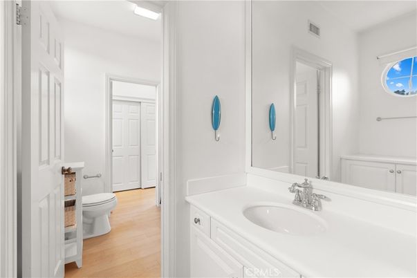 Bathroom, Dual Sink Vanities, Interior, Wood Texture Flooring