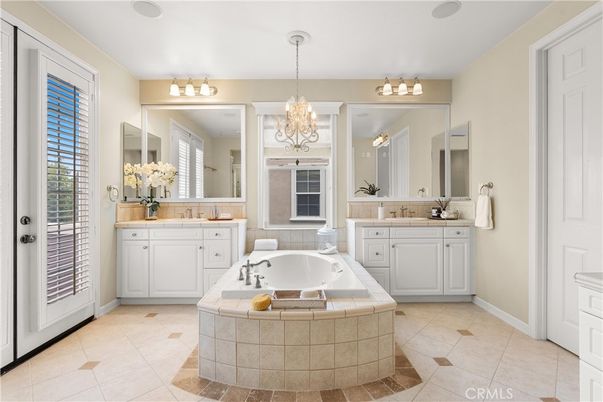 Bathroom, Chandelier, Dual Sink Vanities, Interior