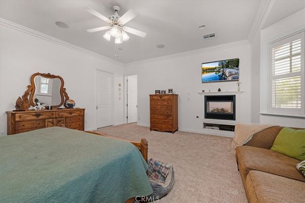 Bedroom, Fireplace, Interior