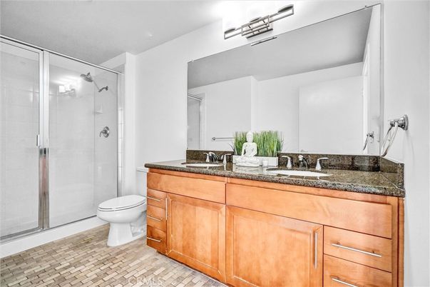 Bathroom, Dual Sink Vanities, Glass Shower, Interior