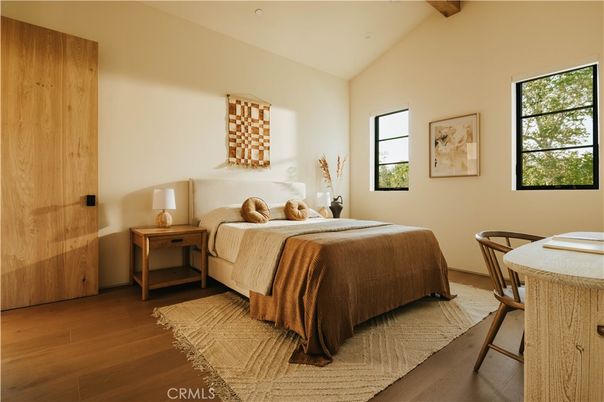 Bedroom, Interior, Wooden Beams, Wood Texture Flooring