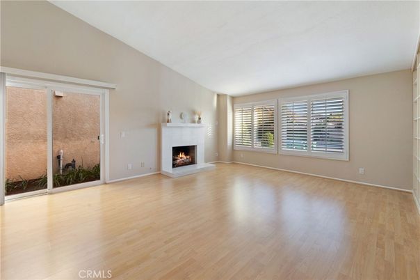 Empty room, Fireplace, Interior, Wood Texture Flooring