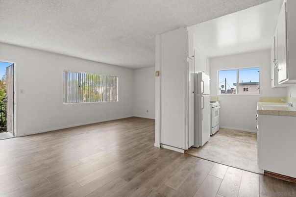 Empty room, Interior, Kitchen, Wood Texture Flooring