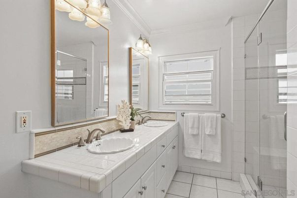 Bathroom, Glass Shower, Interior, Tile Countertops