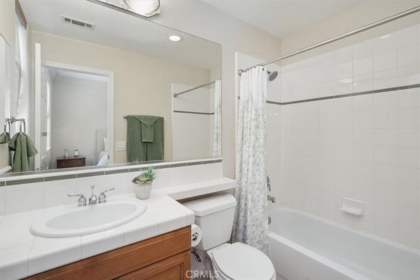 Bathroom, Interior, Recessed Lighting, Tile Countertops