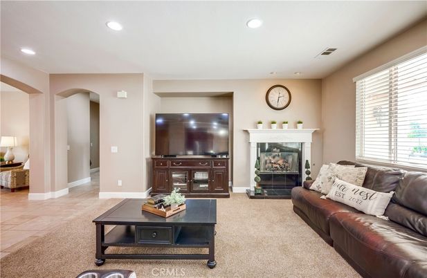 Fireplace, Interior, Living room, Recessed Lighting