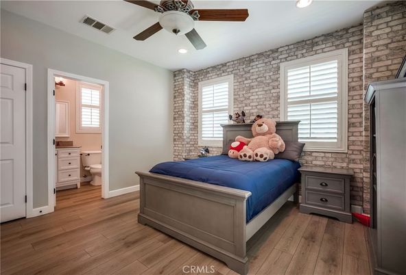 Bathroom, Bedroom, Interior, Recessed Lighting, Stone Walls, Wood Texture Flooring