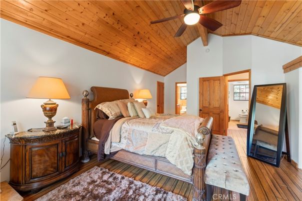Bedroom, Interior, Wooden Ceilings, Wood Texture Flooring