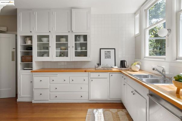 Interior, Kitchen, Wood Texture Flooring