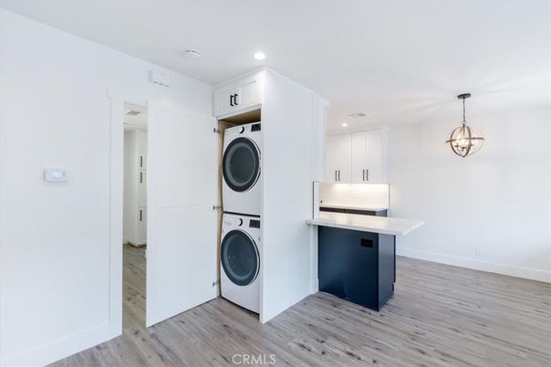 Interior, Kitchen, Pendant Lights, Recessed Lighting, Utility Closets, Washer, Wood Texture Flooring