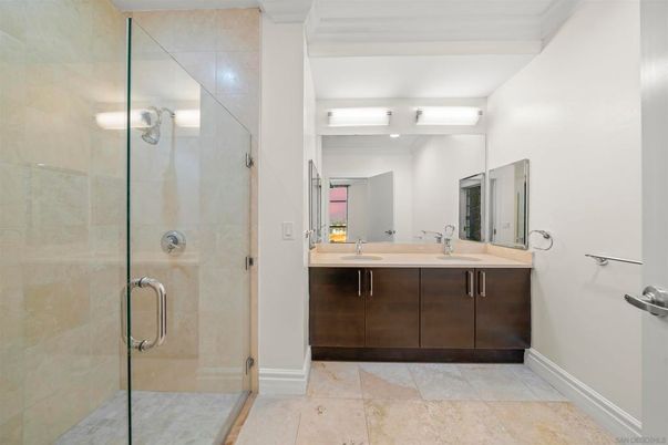 Bathroom, Dual Sink Vanities, Glass Shower, Interior