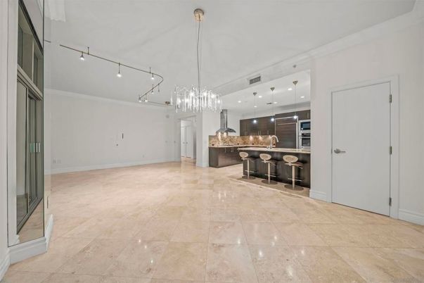 Chandelier, Interior, Kitchen, Pendant Lights, Stainless Steel Appliances