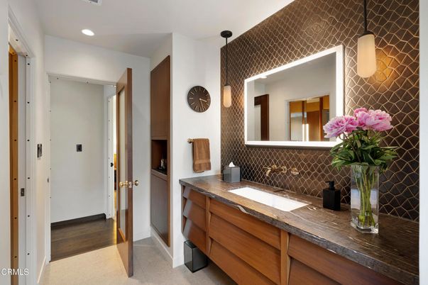 Home Office, Interior, Recessed Lighting, Wood Texture Flooring, Wooden Walls