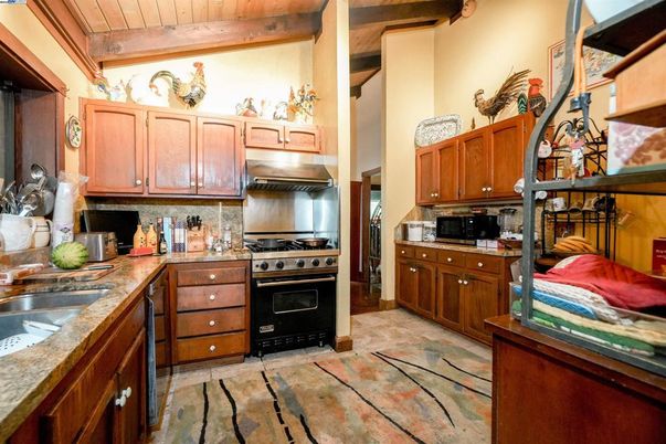 Interior, Kitchen, Stainless Steel Appliances, Wooden Beams, Wooden Ceilings