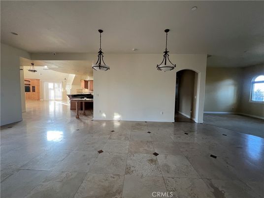 Empty room, Interior, Kitchen, Pendant Lights