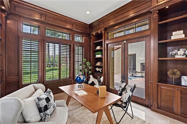 Home Office, Interior, Recessed Lighting, Wooden Walls