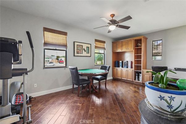 Dining room, Fitness Equipment, Game Room, Interior, Wood Texture Flooring