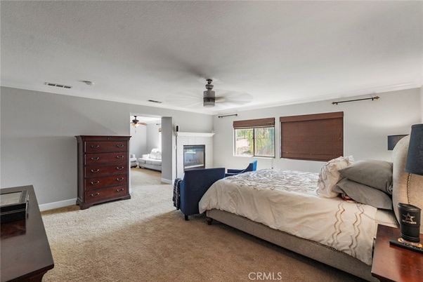 Bedroom, Fireplace, Interior