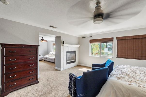 Bedroom, Fireplace, Interior