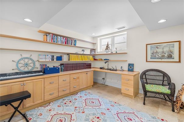 Home Office, Interior, Recessed Lighting