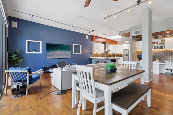 Dining room, Interior, Kitchen, Living room, Wood Texture Flooring