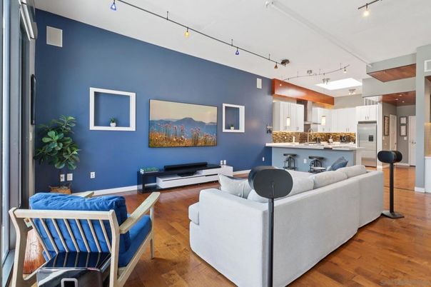 Interior, Kitchen, Living room, Stainless Steel Appliances, Wood Texture Flooring