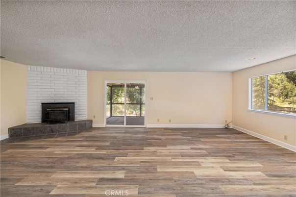 Empty room, Fireplace, Interior, Wood Texture Flooring
