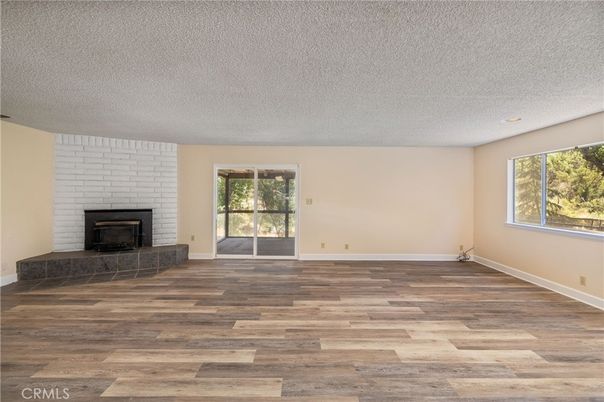Empty room, Fireplace, Interior, Wood Texture Flooring