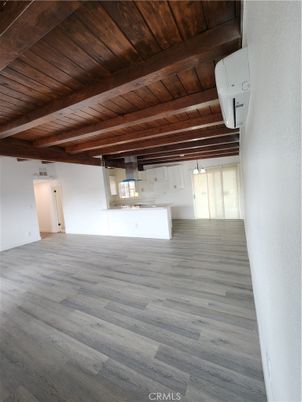 Empty room, Interior, Pendant Lights, Wooden Beams, Wooden Ceilings, Wood Texture Flooring