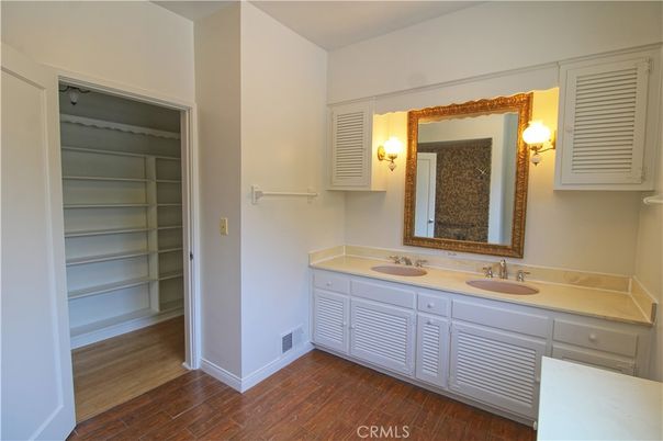 Bathroom, Dual Sink Vanities, Interior, Wood Texture Flooring